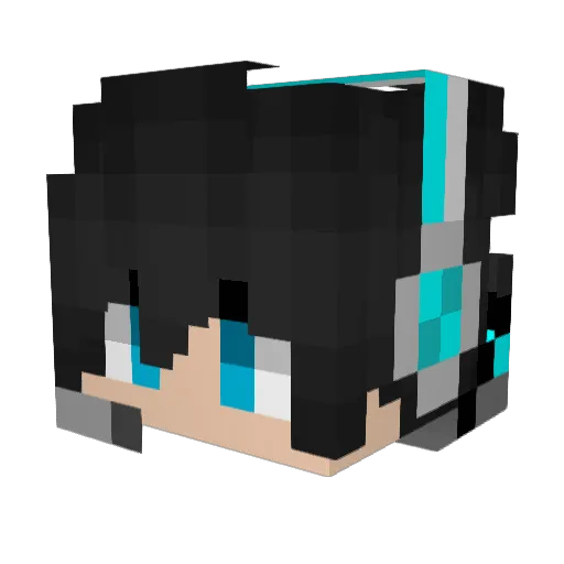 Willkrty Minecraft avatar head, 3D render
