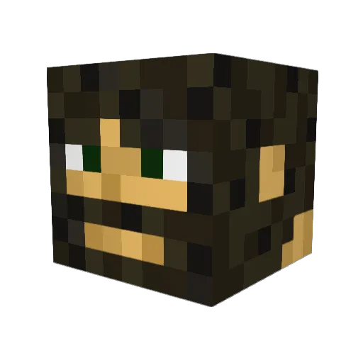 WilllyGoat Minecraft avatar head, 3D render