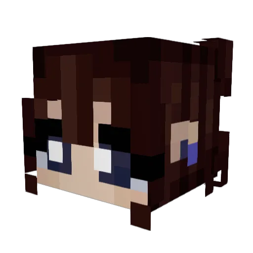 Willmeyow Minecraft avatar head, 3D render