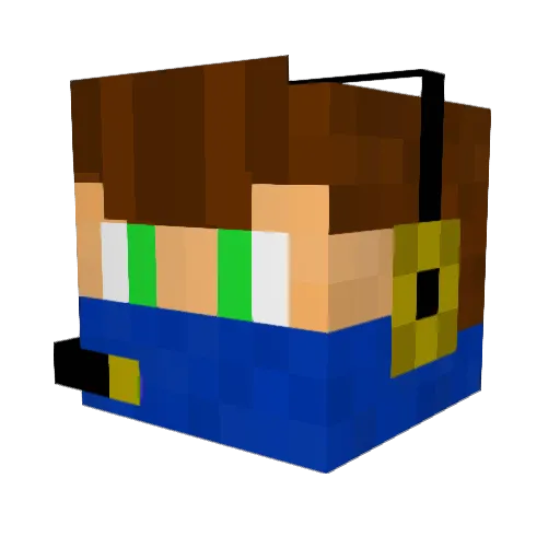 Willmiester Minecraft avatar head, 3D render
