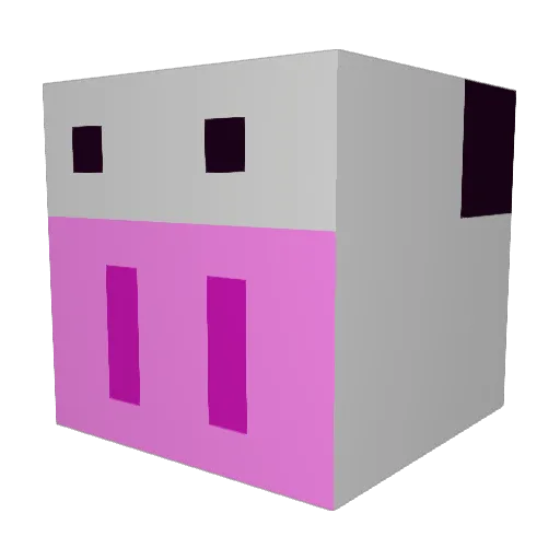 WilloW_Qc Minecraft avatar head, 3D render