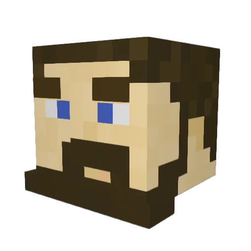 WillofSteelv8 Minecraft avatar head, 3D render