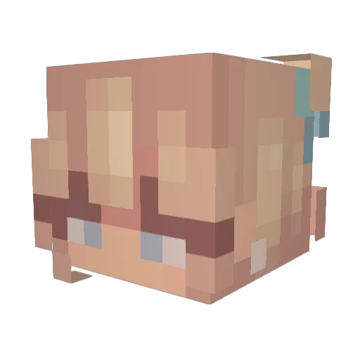 Willow107201 Minecraft avatar head, 3D render