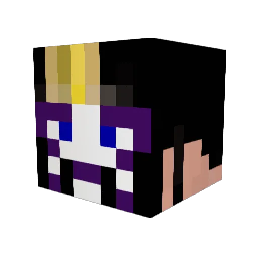 Willow1108 Minecraft avatar head, 3D render