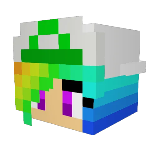 WillowH Minecraft avatar head, 3D render