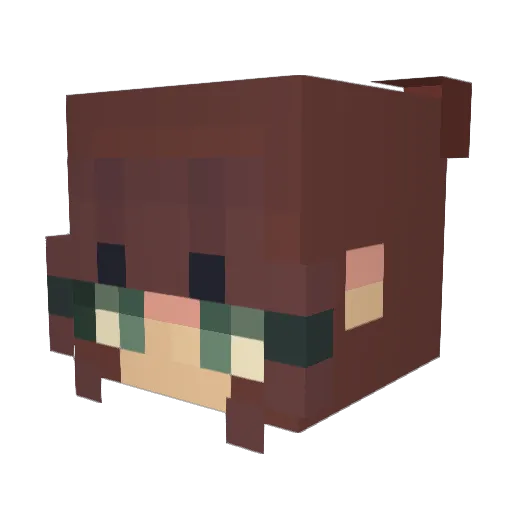 WillowHeartz_ Minecraft avatar head, 3D render