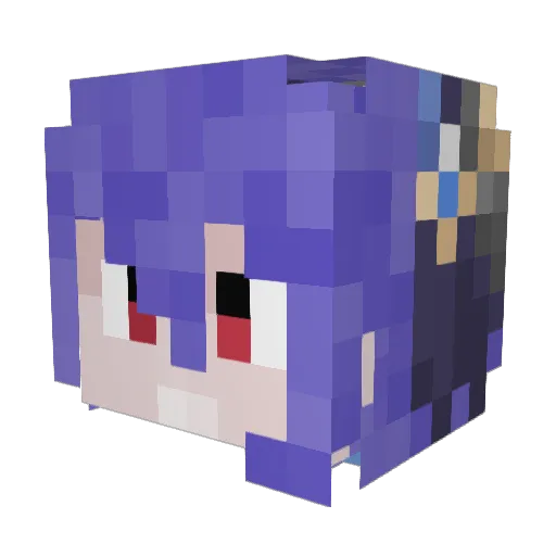 WillowTheBunn Minecraft avatar head, 3D render