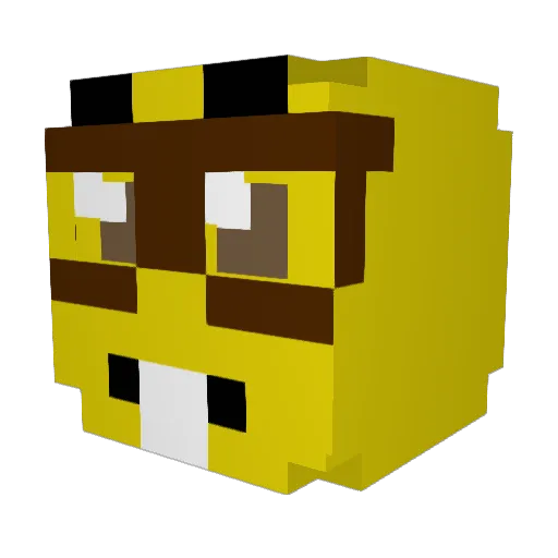 WillowWax Minecraft avatar head, 3D render
