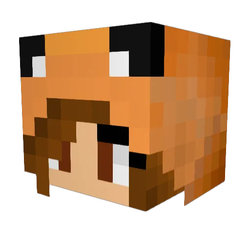 Willow_Foxy Minecraft avatar head, 3D render