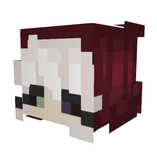 Willow_w3b Minecraft avatar head, 3D render