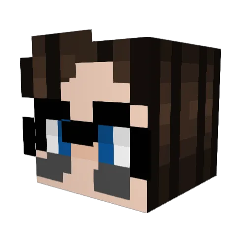 Willowhll Minecraft avatar head, 3D render