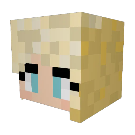 Willowkyu Minecraft avatar head, 3D render