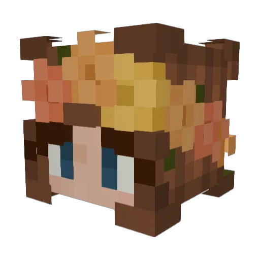 Willowmi Minecraft avatar head, 3D render