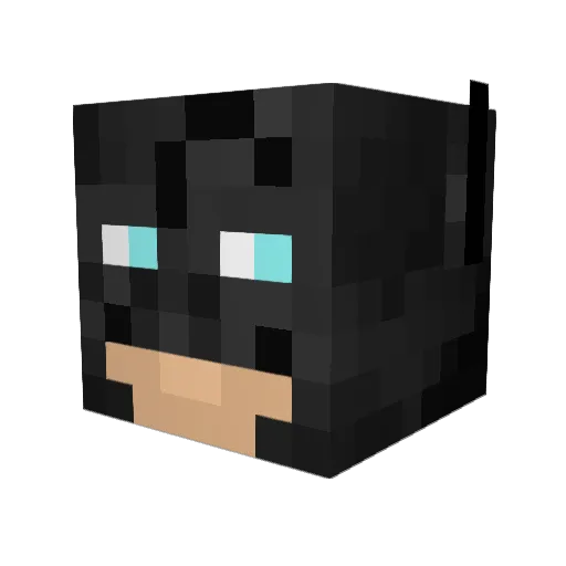Willpowerful Minecraft avatar head, 3D render