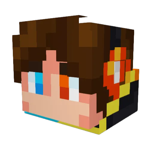 Willum2424 Minecraft avatar head, 3D render
