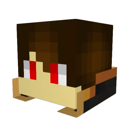 Willvrin Minecraft avatar head, 3D render