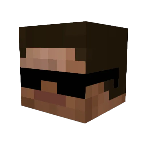 Willwidder Minecraft avatar head, 3D render