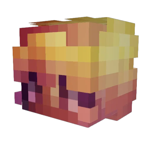 Willy8812 Minecraft avatar head, 3D render