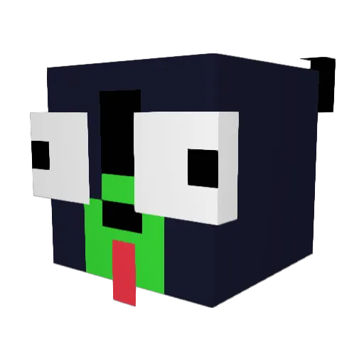 WillyF22 Minecraft avatar head, 3D render