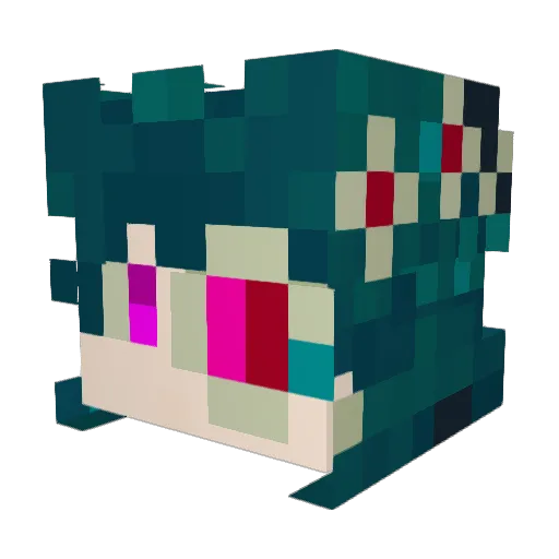 WillyMaker Minecraft avatar head, 3D render