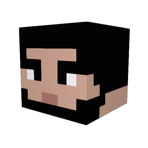WillyVilly Minecraft avatar head, 3D render