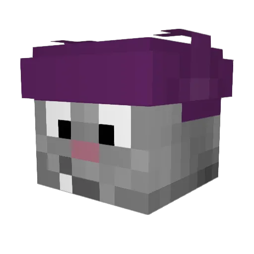WillyWall Minecraft avatar head, 3D render
