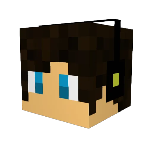 WillyWilliamRTX Minecraft avatar head, 3D render