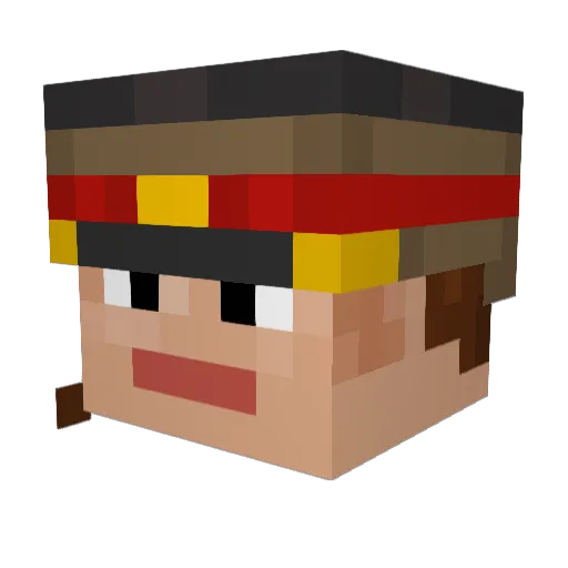 Willy_P Minecraft avatar head, 3D render