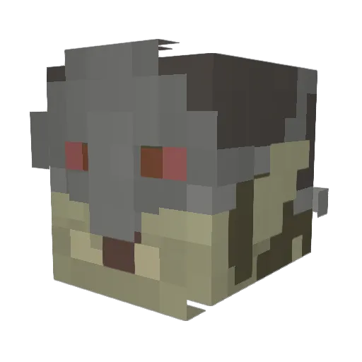 Willynx Minecraft avatar head, 3D render