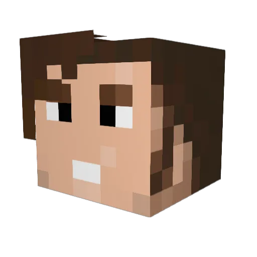 Willypi Minecraft avatar head, 3D render