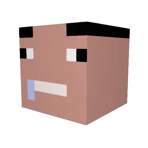 Willyzello Minecraft avatar head, 3D render