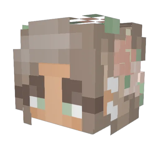 WillzyWillow Minecraft avatar head, 3D render