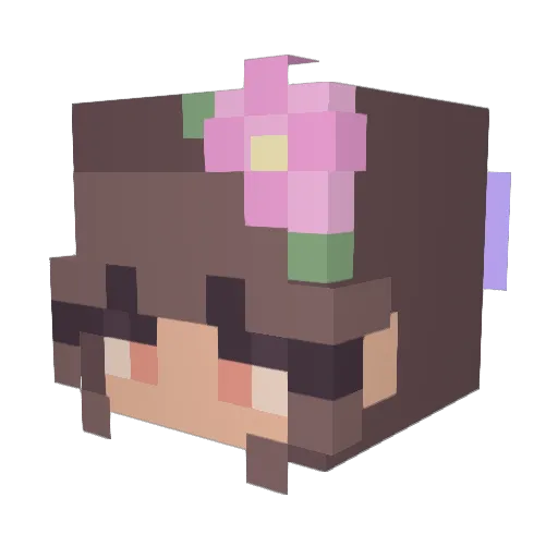 Wilma7 Minecraft avatar head, 3D render