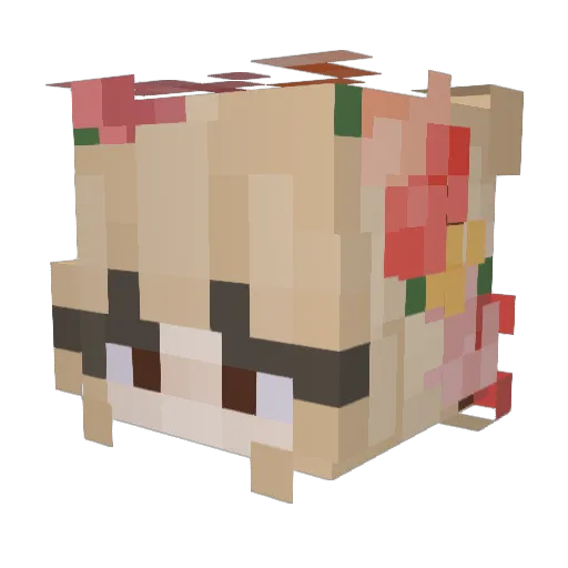Wilmaponyclaw Minecraft avatar head, 3D render