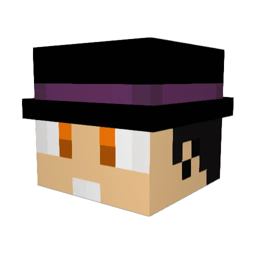 Wilmaxin Minecraft avatar head, 3D render