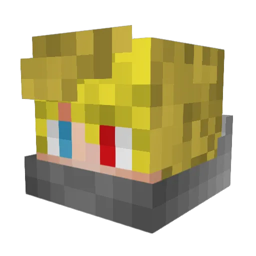 WilmerViking10 Minecraft avatar head, 3D render