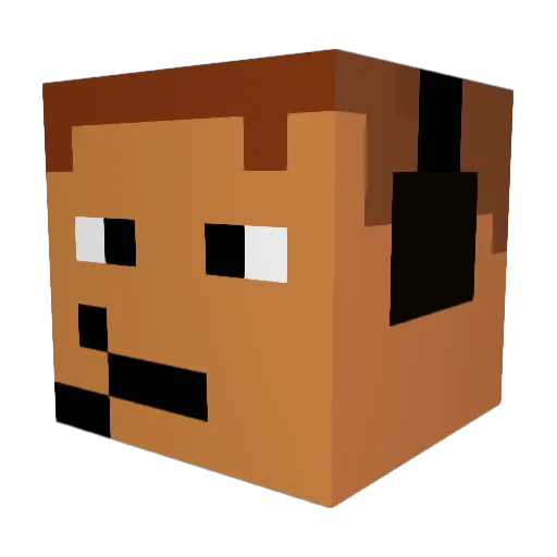 Wilmondo Minecraft avatar head, 3D render