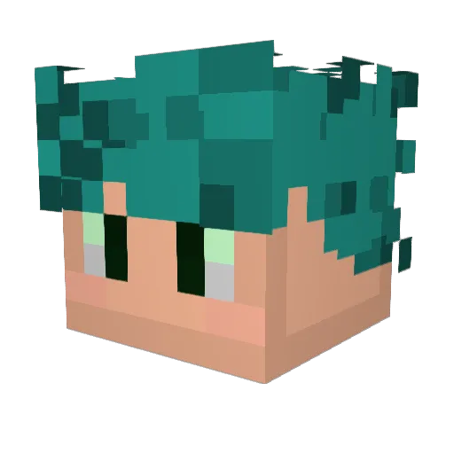 Wilplays Minecraft avatar head, 3D render