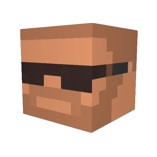 WilsonXRS Minecraft avatar head, 3D render