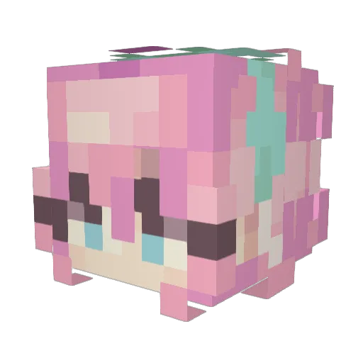 WiltedRot Minecraft avatar head, 3D render