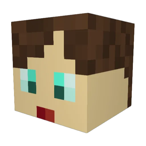 Wilvil01 Minecraft avatar head, 3D render