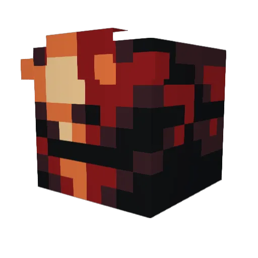 WilyCactus58 Minecraft avatar head, 3D render