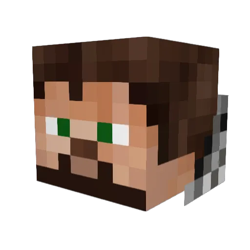 WilyJ Minecraft avatar head, 3D render