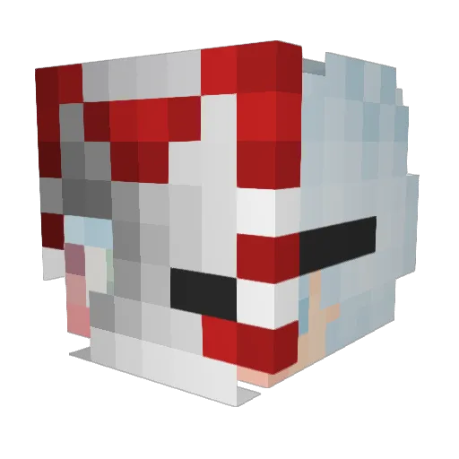 Wilykat Minecraft avatar head, 3D render
