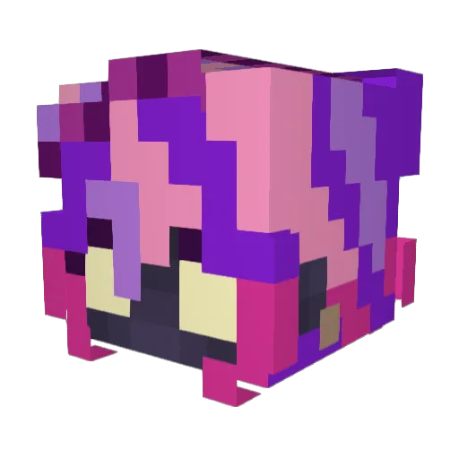 Wilynex Minecraft avatar head, 3D render