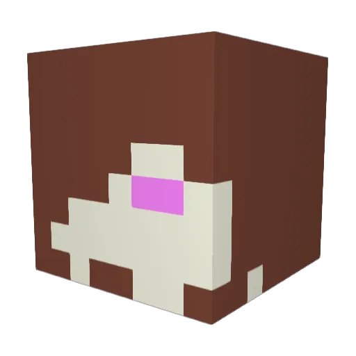 Wilyold Minecraft avatar head, 3D render