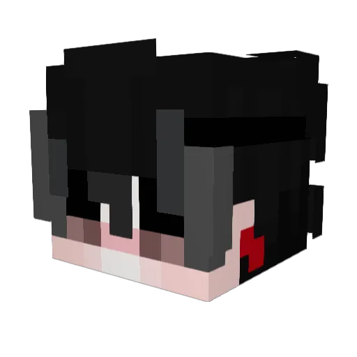 Wimidog Minecraft avatar head, 3D render