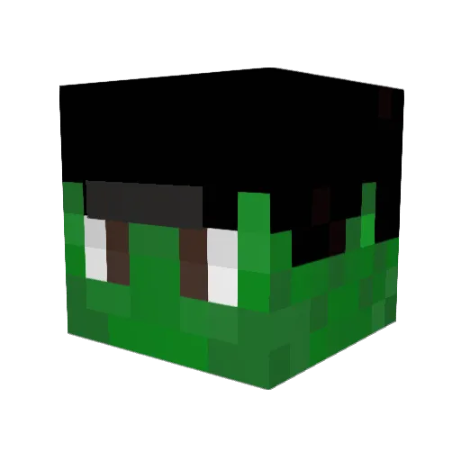 WinGeek Minecraft avatar head, 3D render