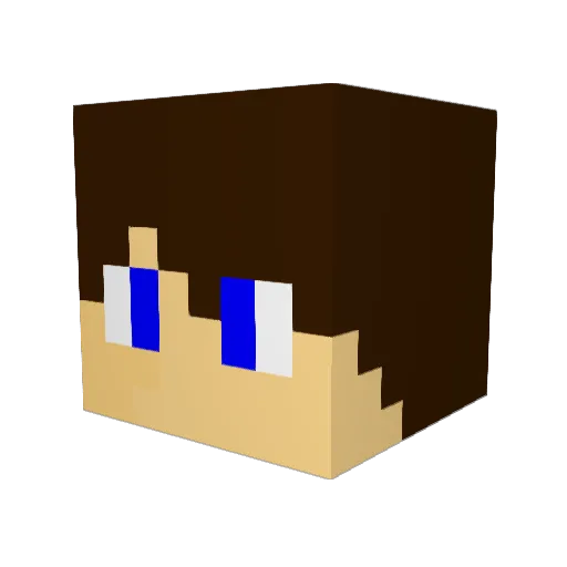 WinVov Minecraft avatar head, 3D render