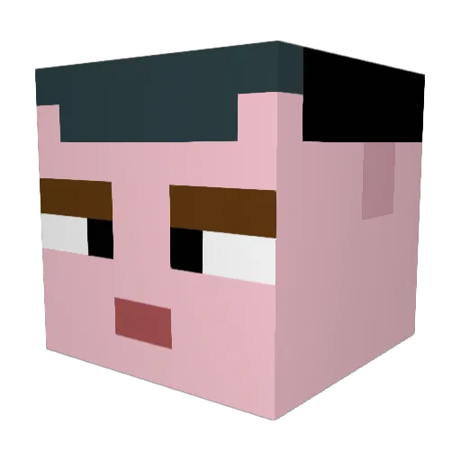 Winchyyy Minecraft avatar head, 3D render